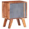 vidaXL Mesita de noche de madera maciza gris 40x30x50 cm