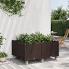 vidaXL Jardinera con ruedas PP marr&oacute;n 100x80x54 cm