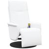 vidaXL Sill&oacute;n reclinable masaje con reposapi&eacute;s cuero sint&eacute;tico blanco