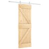 vidaXL Puerta Corredera Natural y Blanco 70 x 210 cm