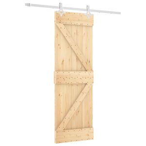 vidaXL Puerta Corredera Natural y Blanco 70 x 210 cm