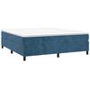vidaXL Cama box spring con colch&oacute;n terciopelo azul oscuro 200x200 cm