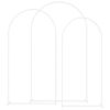 vidaXL Arco de Boda 3 uds. Blanco 120 x 40 x 217 cm Acero