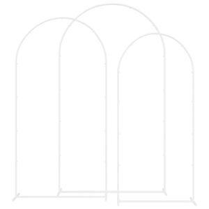 vidaXL Arco de Boda 3 uds. Blanco 120 x 40 x 217 cm Acero
