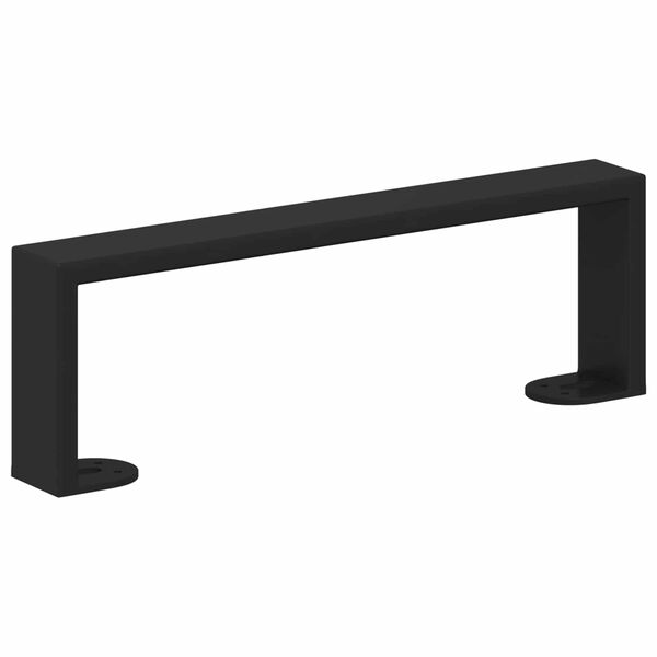 vidaXL Patas de Muebles 2 pcs Negro 31,1 x 4 x 10 mm Hierro
