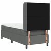 vidaXL Cama tipo Box Spring con colch&oacute;n Gris oscuro 90 x 190 cm tela