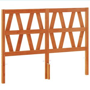 vidaXL Cabecero de cama madera maciza de pino marr&oacute;n cera 135 cm