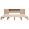 vidaXL Cama con estanter&iacute;a sin colch&oacute;n madera maciza 200x200 cm