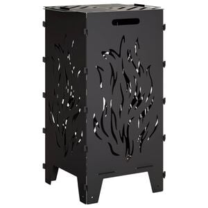 vidaXL Hoguera Negro 47 x 38 x 75 cm Acero