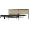 vidaXL Estructura de cama sin colchón metal roble Sonoma 183x213 cm