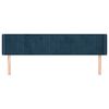 vidaXL Cabecero de terciopelo azul oscuro 163x16x78/88 cm