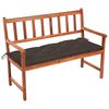 vidaXL Banco de jard&iacute;n con coj&iacute;n madera maciza de acacia 120 cm