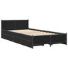 vidaXL Cama con cajones madera de ingeniería negra 75x190 cm