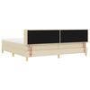 vidaXL Cama tipo Box Spring con colch&oacute;n Crema 200 x 200 cm Poli&eacute;ster