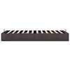 vidaXL Estructura cama otomana sin colch&oacute;n tela marr&oacute;n oscuro 80x200cm