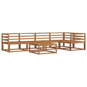 vidaXL Conjunto de sof&aacute;s de exterior 6 pcs Natural