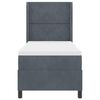 vidaXL Cama tipo Box Spring Gris oscuro 80 x 200 cm Terciopelo
