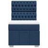 vidaXL Cama box spring con colch&oacute;n tela azul 100x200 cm