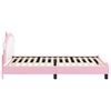 vidaXL Cama para ni&ntilde;os con cabecero con cabecera Rosa 90 x 200 cm PU