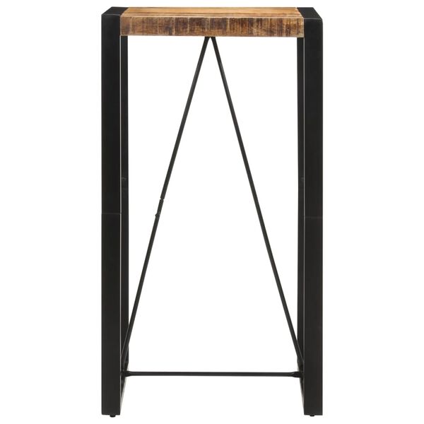 vidaXL Mesa de bar madera maciza de mango rugoso120x55x40 cm