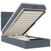 vidaXL Estructura cama otomana colchones terciopelo gris oscuro