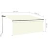 vidaXL Toldo retr&aacute;ctil manual con persiana crema 3,5x2,5 m