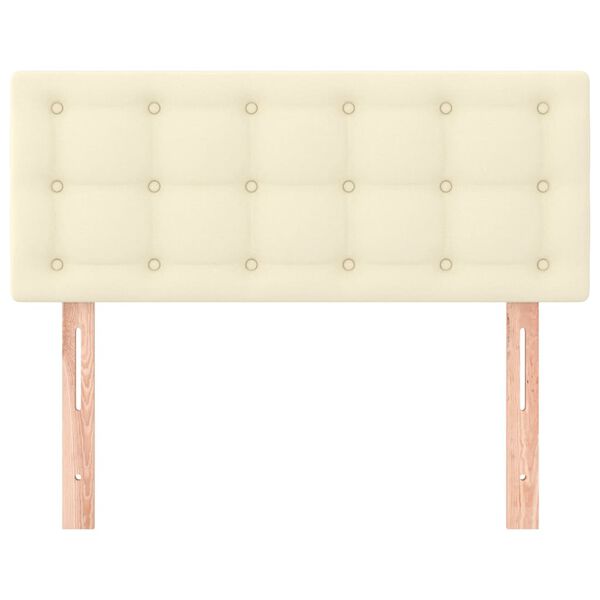 vidaXL Cabecero de cuero sintético color crema 90x5x78/88 cm