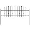 vidaXL Valla de Piquete ASTEN 200 x 110 cm Negro