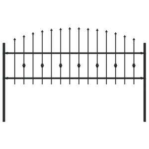 vidaXL Valla de Piquete ASTEN 200 x 110 cm Negro