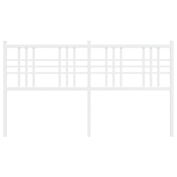 vidaXL Cabecero de repuesto de metal blanco 160 cm
