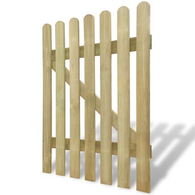 vidaXL Puerta de valla de jardín de madera 100x120 cm