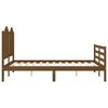 vidaXL Estructura cama y cabecero madera maciza marr&oacute;n miel 140x190 cm