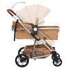 vidaXL Carrito de beb&eacute;s 2 en 1 de aluminio gris taupe