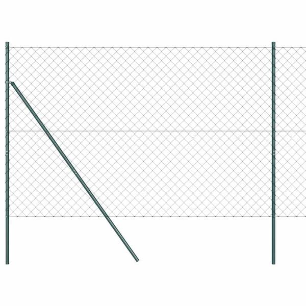 vidaXL Poste de Valla Verde 10 x 1,6 m (malla de 60 x 60 mm)