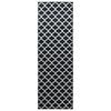 vidaXL Pasillo de alfombra LESAKA Negro y blanco 100 x 100 cm