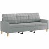 vidaXL Sof&aacute; de 3 plazas de tela gris claro 180 cm