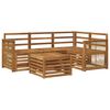 vidaXL Conjunto de sof&aacute;s de exterior 5 uds. Natural Poli&eacute;ster