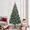 vidaXL Árbol de Navidad artificial Verde 210 cm PVC y Acero y Plástico
