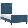 vidaXL Estructura de cama sin colch&oacute;n terciopelo azul oscuro 80x200 cm