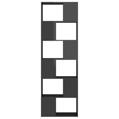 vidaXL Estantería/divisor de espacios gris brillo 60x24x186 cm