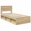 vidaXL Estructura de cama con cabecera Roble Sonoma 75 x 190 cm