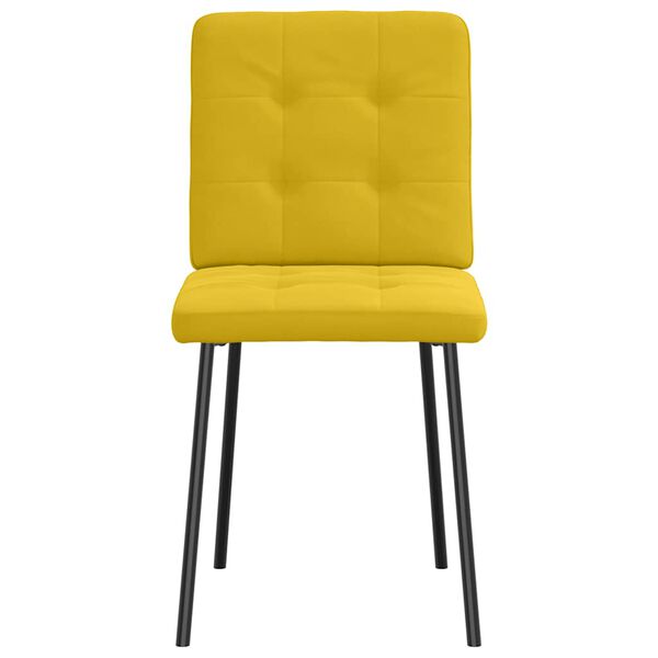 vidaXL Sillas de comedor 4 unidades terciopelo amarillo