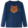 Camiseta infantil de manga larga azul marino 92