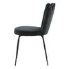 Venture Home Sillas de comedor 2 unidades Limhamn terciopelo negro