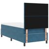 vidaXL Cama Box Spring LED Azul Oscuro 90 x 190 cm Terciopelo