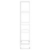 vidaXL Soporte de flores de 5 estantes de metal blanco 43x22x98 cm