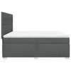 vidaXL Cama box spring con colch&oacute;n tela gris oscuro 200x200 cm