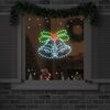 vidaXL Campana de Navidad con 144 LED Multicolor 56 x 46 cm PVC