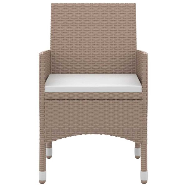 vidaXL Set comedor de jardín 9 pzas y cojines ratán sintético y vidrio