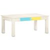 vidaXL Mesa de centro de madera maciza de mango blanca 110x60x45 cm
